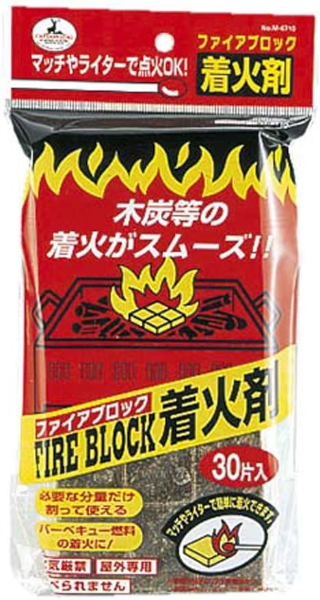 キャプテンスタッグ　ファイアブロック着火剤　30片入 M-6710【1箱・40個入り】