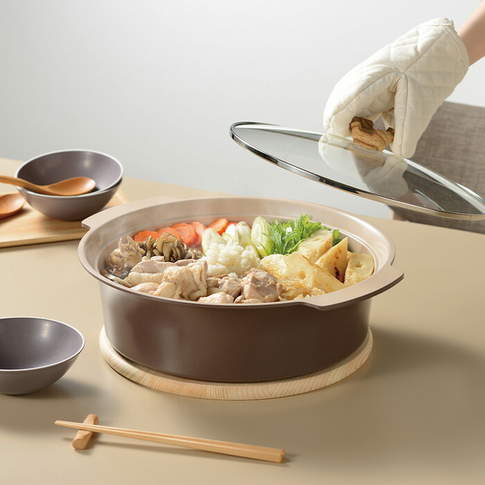 ベージュ鍋 Ag+抗菌機能 6役の広がるレパートリー*3 取っ手がとれる】超軽量汚れがつきにくい 鍋・フライパン12点セット