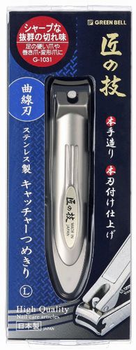 【メール便専用】 匠の技 ステンレス製 高級爪切り(曲線刃) L キャッチャー付 G-1031【try】 【メール便専用】 匠の技 ステンレス製 高級爪切り(曲線刃) L キャッチャー付 G-1031【try】