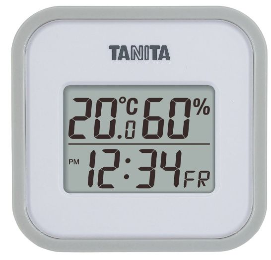 タニタ デジタル温湿度計 TT-558 【2022春夏新色】 グレーホワイト 最新デザインの TT-550の後継品