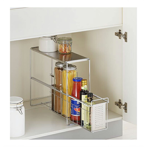 ヨシカワ/シンク下収納 シンク下スライド収納 1段 幅20cm / 日本製 楽天市場】【ラッピング不可】◇シンク下スライド収納 1段 幅20