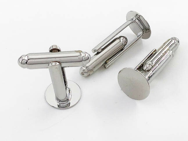 【楽天市場】カフスボタン パーツ 10個 平台座 10mm 台座付き カフリンクス パーツ セッティング 台座 アクセサリー 金具 ピン