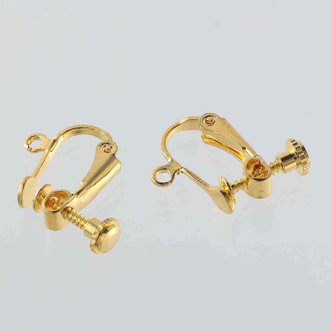 イヤリング パーツ ゴールド 40個 4mm ハンドメイド 丸皿 金具 ネジバネ式 アクセサリー カン付き 台座 AP2153  アクセサリークラフト材料