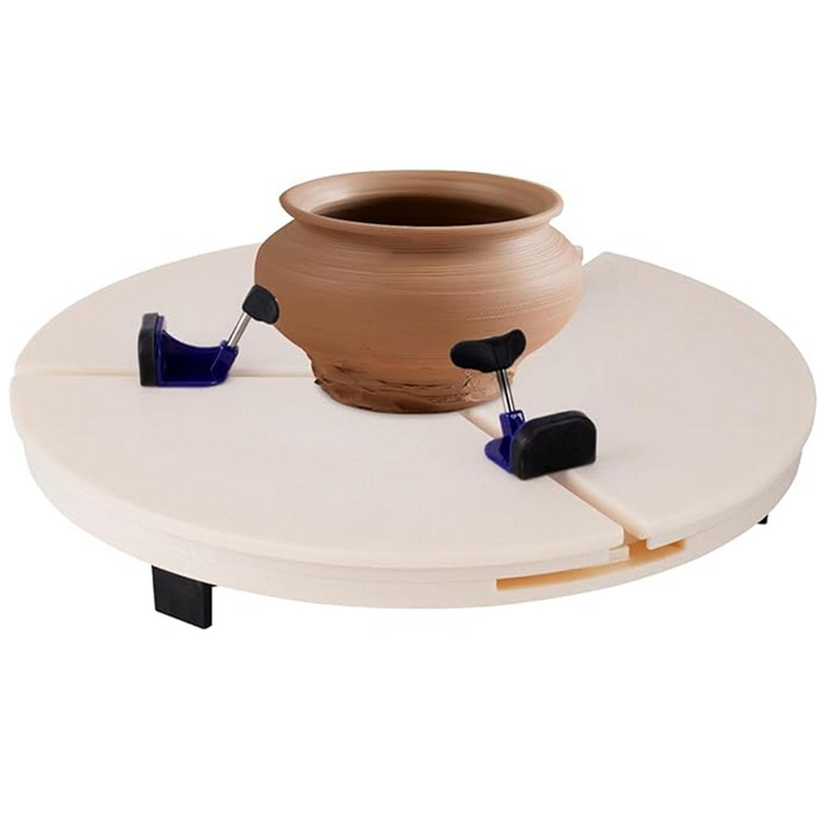 陶芸用品 陶芸道具 陶芸用トリミングクランプ 直径22-36cmのろくろに適用 中心にピッタリ据えることが簡単 初心者向け 陶器粘土 便利で効率向上 厚みが均一な作品 自宅 陶器作り子供用 家庭 業務用