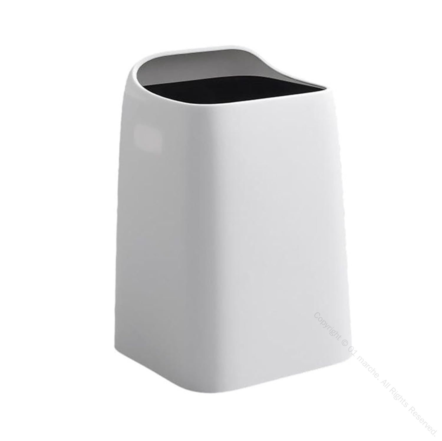 ゴミ箱 フタなし 18L ダストボックス 角型 ごみ箱 ゴミ袋が見えない スリム おしゃれ シンプル 抗菌仕様 部屋 キッチン リビング トイレ 浴室 オフィス用 プラスチック ホワイト 使いやすいデザインで清潔感を保つ