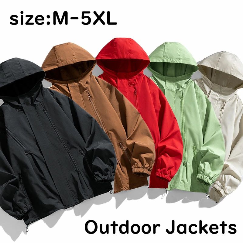 アウトドアジャケット メンズ レディース 登山ウェア 撥水 透湿性 パーカー アウトドア 服装 装備 ジャケット キャンプ トレッキング 男女兼用コート 雨具 突撃服 野外服 スポーツウェア マウンテンパーカー 撥水加工 登山 釣り服 防風 防寒