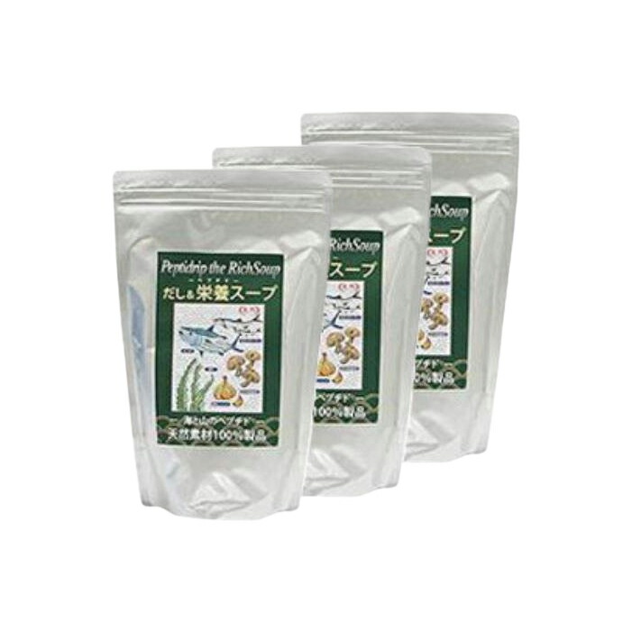 天然ペプチドリップ だし&栄養スープ 500g　3個セット