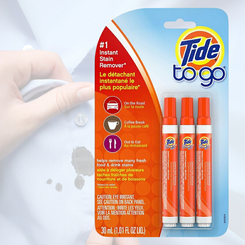楽天市場】3本セット Tide to go しみ抜き しみ取り ペン 10ml タイド