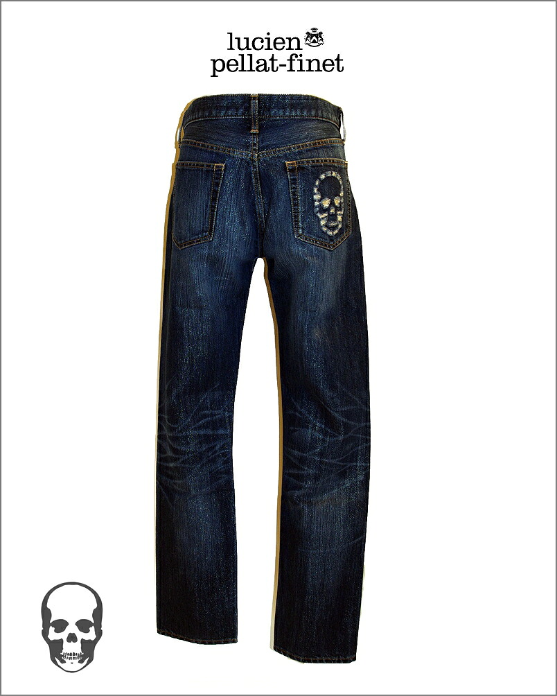 【ルシアンペラフィネ&rdquo;スカル・シルバーラメデニム】【lucien pellat-finet&rdquo;Skull-Silver.Denim&rdquo;indigo】｜Knock，Knock，Puchic！