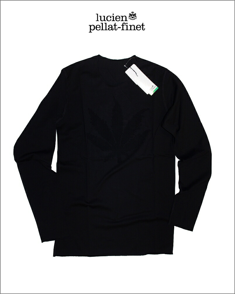 ルシアンペラフィネ 岩礁 絵素 ティーシャツlucien pellat-finet PixelLeaf Tshirt Black
