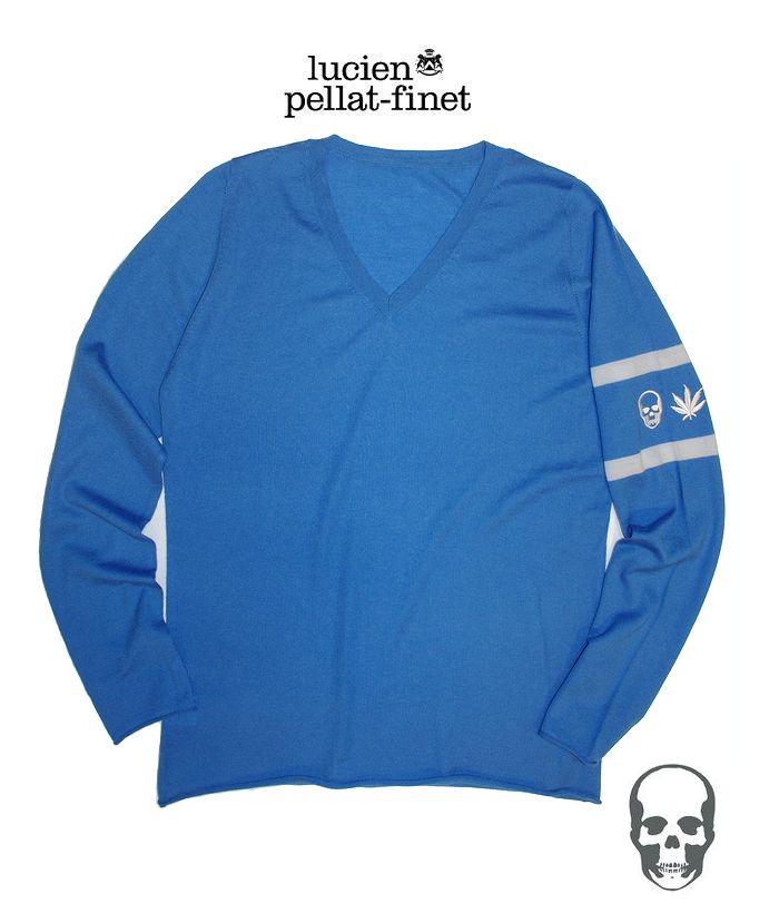 ルシアンペラフィネ【lucien pellat-finet Skull・Leaf.BorderCashmere.Knit/Sailor】【スカル&リーフ刺繍ボーダーカシミヤニット】|Knock,Knock,Puchic!