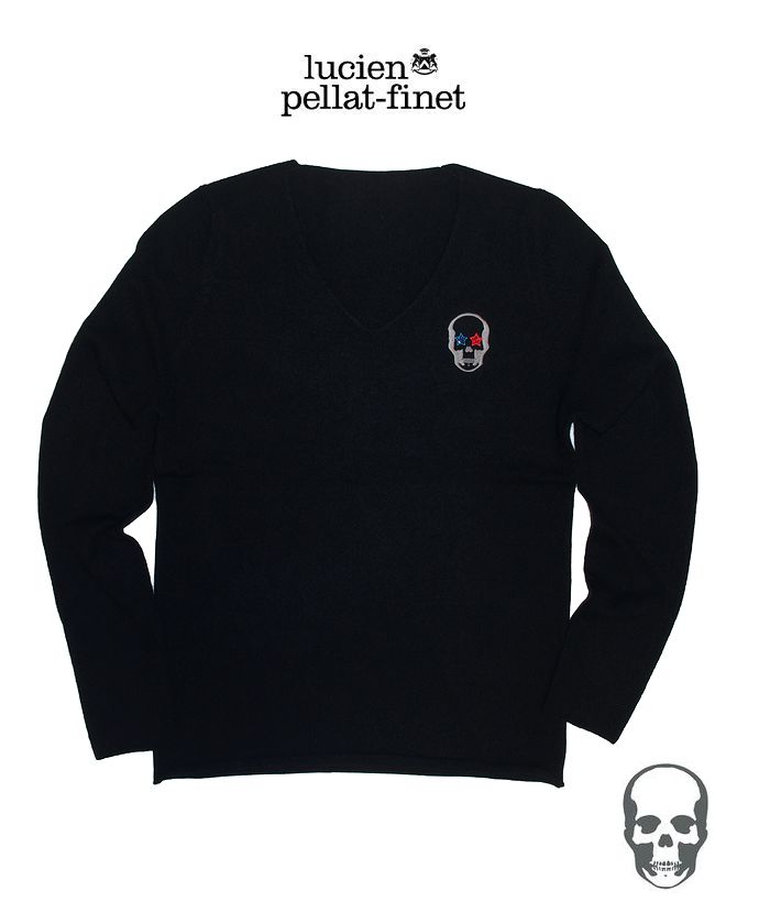 ルシアンペラフィネ【lucien pellat-finet Skull.StarEye.Cashmere.Knit/Black】【スカル-クリスタル・スターアイ・カシミヤニット】|Knock,Knock,Puchic!