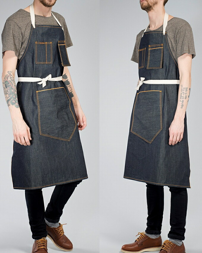 楽天市場 Nudiejeans Apron ヌーディージーンズ エプロン オーガニック セルビッチ デニム Knock Knock Puchic