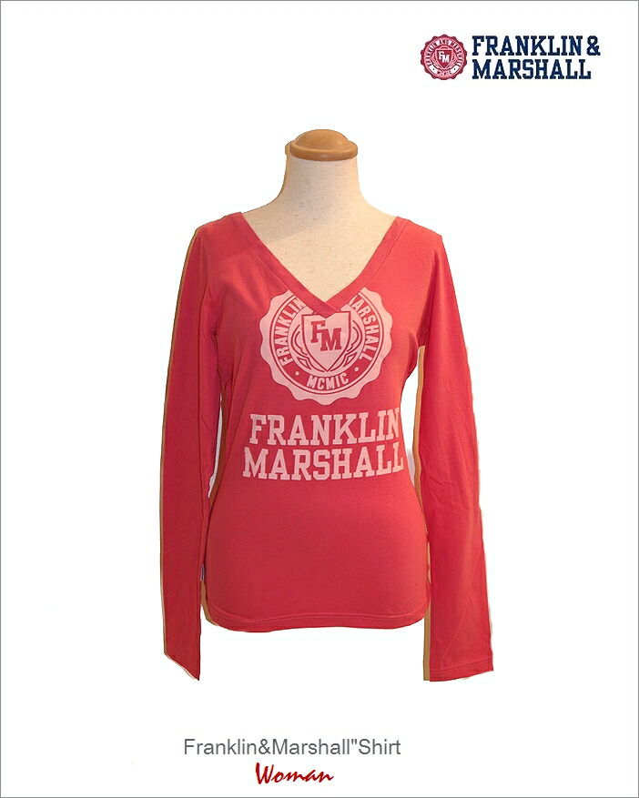 フランクリン マーシャル FRANKLIN＆MARSHALL レディース Tシャツ 7分袖 ベースボール ひび割れプリント カレッジ ヴィンテージ 38182-4039 楽天市場】フランクリン マーシャル/FRANKLIN＆MARSHALL/レディース/T