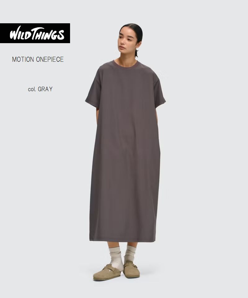 2026春夏新作 WildThings ワイルドシングス モーション ワンピース MOTION ONEPIECE アウトドア アメリカ 吸水速乾性に優れたUVカット|Knock,Knock,Puchic!