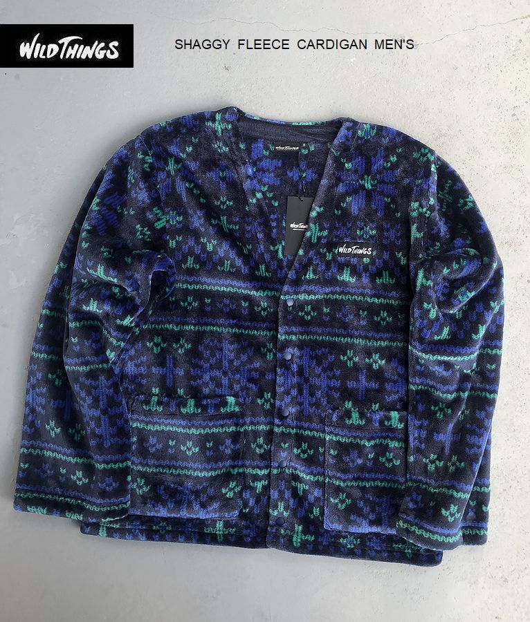 秋冬 ワイルドシングス シャギー フリース カーディガン ノルディック Wildthings メンズ アメリカ アウトドア