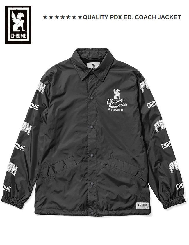CHROME サイクリング　コーチジャケット　リバーシブル　ジャケット　黒　M 楽天市場】(クローム) CHROME LOGO COARCH JACKET (JACKET