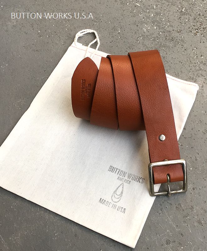 安いそれに目立つ ボタンワークス アメリカ レザーベルト アメリカ製 Buttonworks America Leatherbelt Lt Brown 流行に Tajbar Com Br