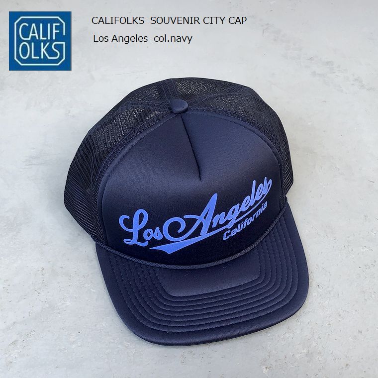 CALIFOLKS メッシュキャップ　ネイビー　フリー　新品未着用 楽天市場】CALIFOLKS カリフォークス キャップ 23SS 発泡プリント