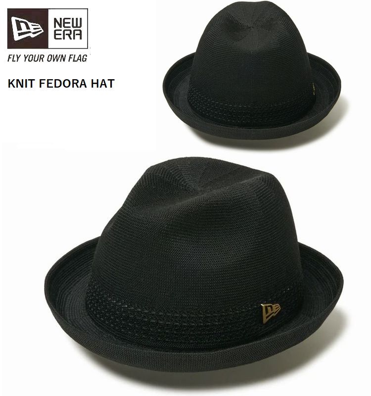 【未使用】NEW ERA ハット フェドーラ ウール メタルピン ブラック XL The Fedora フェドーラ ウール メタルピン ブラック