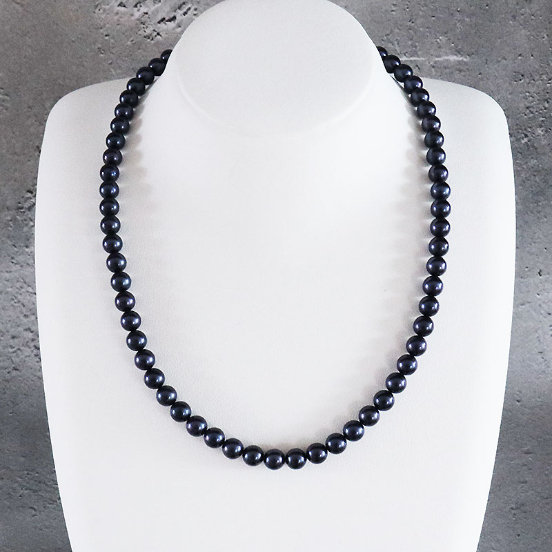 楽天市場】あこや真珠 黒蝶真珠 ネックレス グリーンブラック シルバー