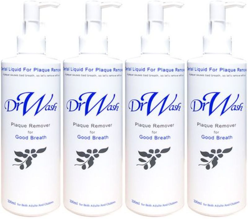 デンタル露ウォッシュ 330ml 4個組　マウスウオッシュ 液体歯磨き　ドクターウォッシュ（Dr.Wash）NDYunited 　宅急便 60サイズでお届けします