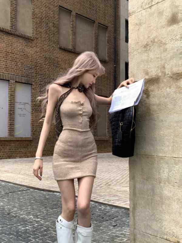 ファッション 婦服 大カワイイ ウェイランド 裾 ワンピース ドレス スリムフィット ニット スカート サイズ オシャレ カワイイ シンプル