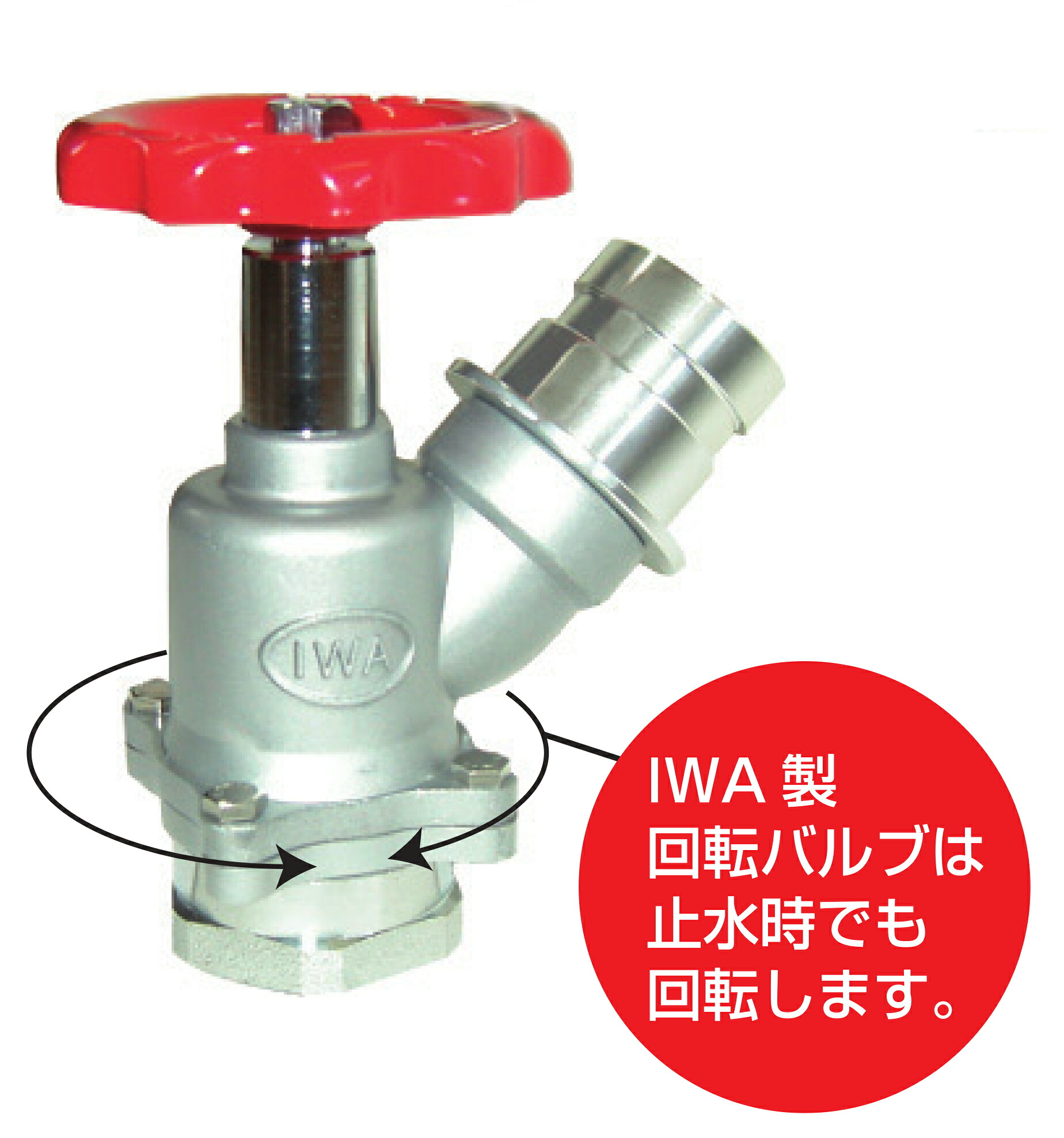 岩崎製造所 散水属具 軽銀製 ２．０ＭＰａ ９０°町野式散水栓弁膜 【開びゃく回転させる式】ストロングバルブ75×90° 33STS7590A 日用品雑貨・文房具・手芸-防災関連グッズ