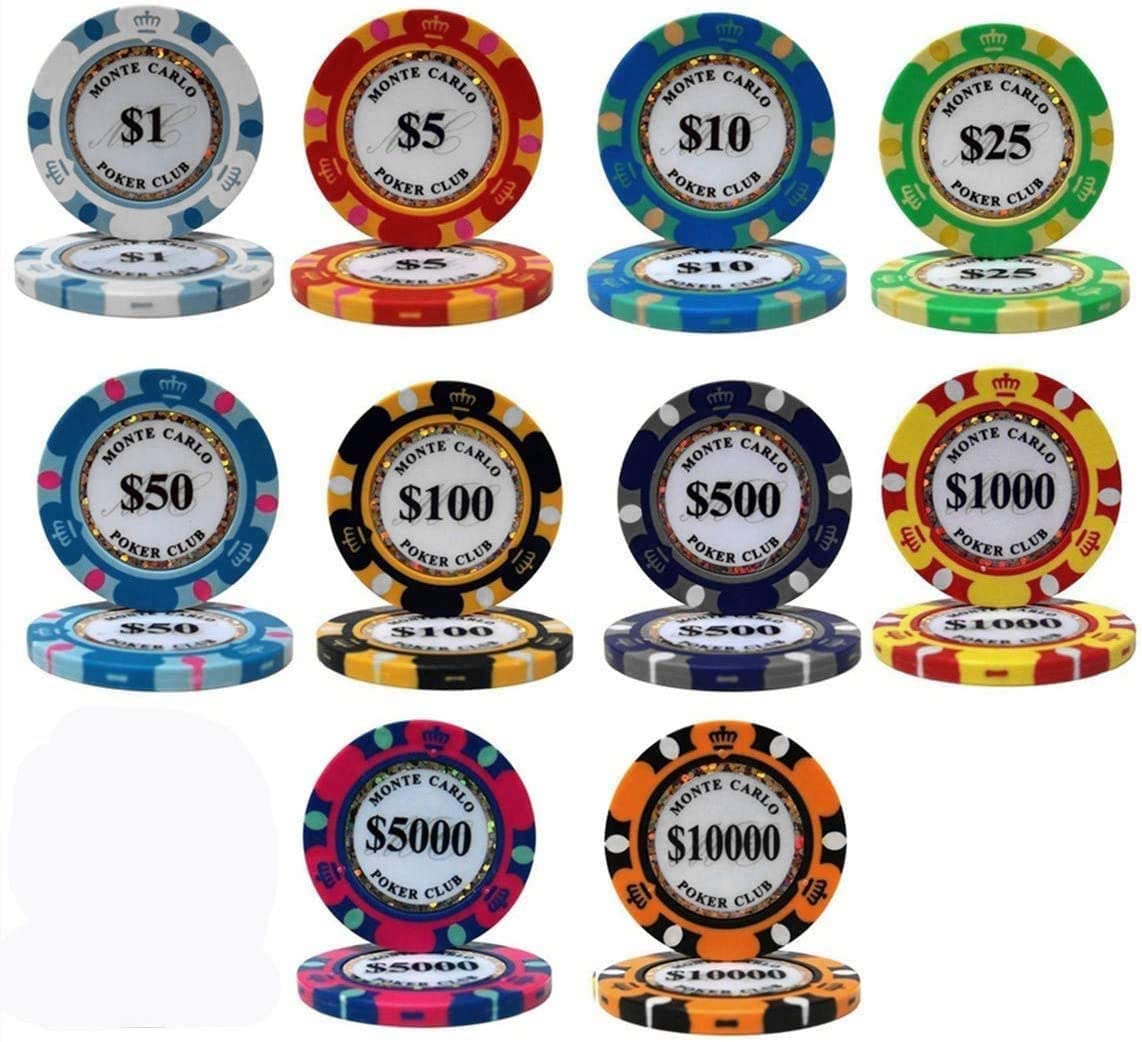 ポーカーチップ６種類５５０枚&カードセット　モンテカルロ　クレイ　中古品 モンテカルロ 13.5g ポーカーチップ 10種類 50枚セット : ジーズ