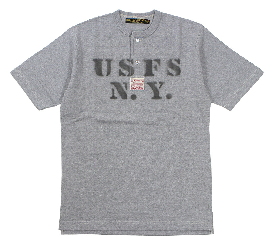 FREEWHEELERS \u0026 CO. [\"U.S.FOREST SERVICE\" HENLEY NECKED SHORT SLEEVE SHIRT #2425012 MIX GRAY size.36,38,42,44,46]
