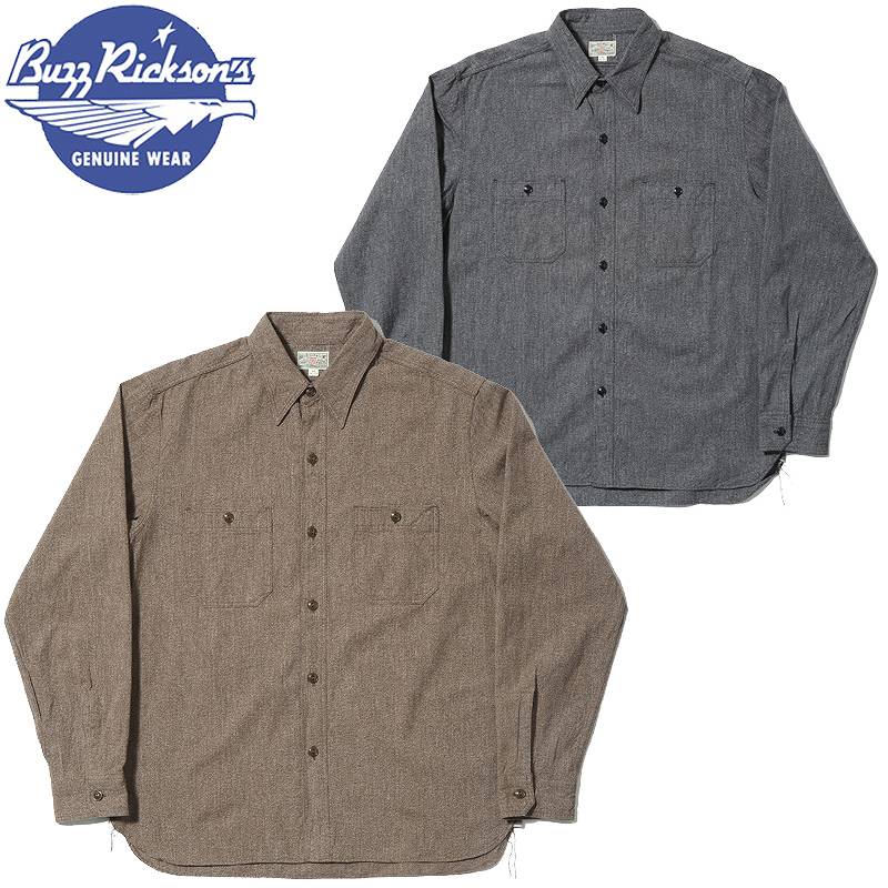 楽天市場】BUZZ RICKSON'S/バズリクソンズ COTTON COVERT WORK SHIRTS