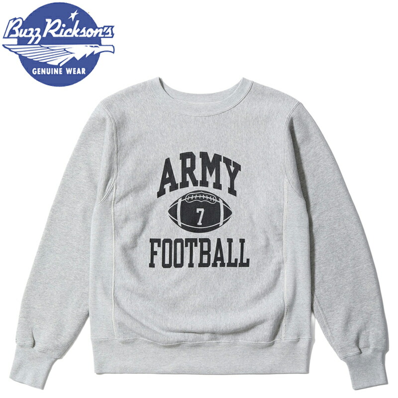 バズリクソンズ BUZZ RICKSON'S ホリゾンタルニッティングスウェットシャツ BR69644 メンズ 日本製 裏起毛 ARMY FOOTBALL 楽天市場】BUZZ RICKSON'S バズリクソンズ スウェットトレーナー 綿