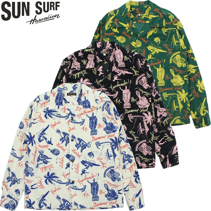 サンサーフ コール天 開けはなし プルオーバー “HISTORICAL EVIDENCE” SS29582 / SUNSURF CORDUROY L/S OPEN SHIRT \