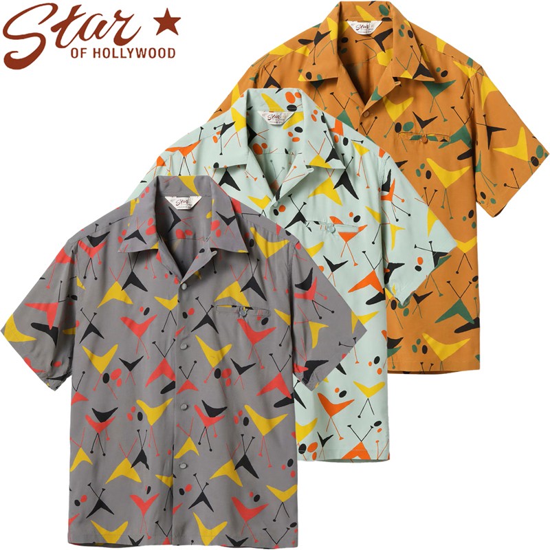 Star of Hollywood 鳥プリント 半袖シャツ XL Star of Hollywood 鳥プリント 半袖シャツ XL