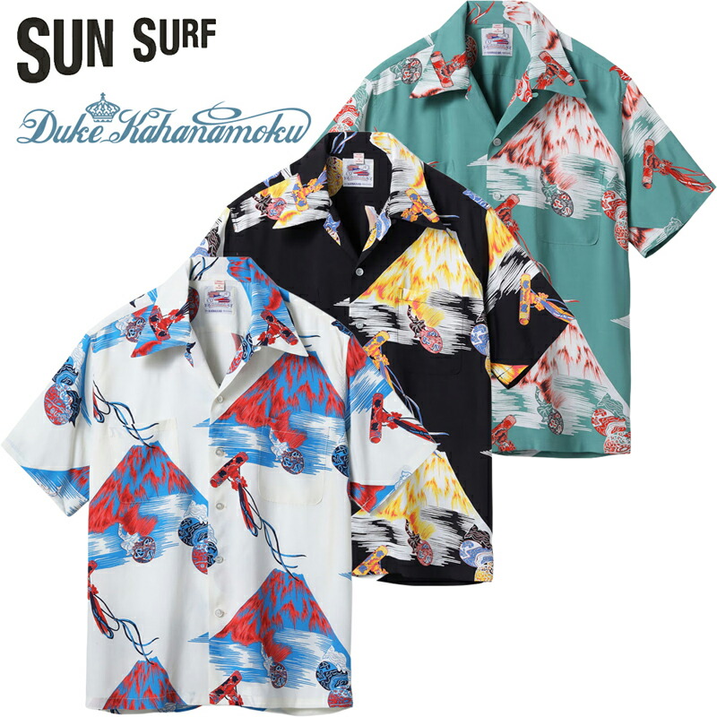 サンサーフ デューク・カハナモク 特別～版 アロハ ティーシャツ “Mt.FUJI \u0026 LUCKY EGGPLANT” DK39634 / SUNSURF DUKE KAHANAMOKU SPECIAL EDITION “Mt.FUJI \u0026 LUCKY EGGPLANT” (SHORT SLEEVE)