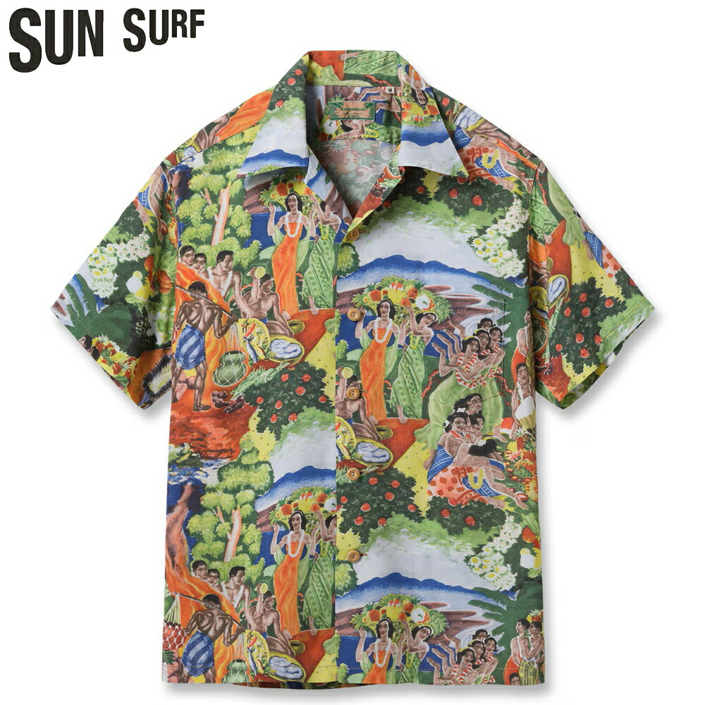 サンサーフ 特別 ～版 ハワイアン プルオーバー アロハ プルオーバー “ORIGINAL MATSON MENU DESIGN by EUGENE SAVAGE” SS39678 / SUN SURF SPECIAL EDITION “ORIGINAL MATSON MENU DESIGN by EUGENE SAVAGE” (SHORT SLEEVE)