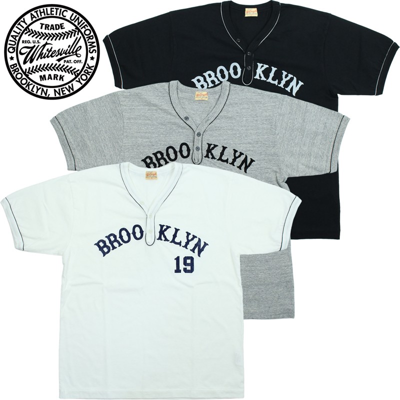 ホワイツビル 18/- ヘンリーネック Tシャツ WV79687 / WHITESVILLE 18/- S/S HENLEY T-SHIRT｜Klaxon 店