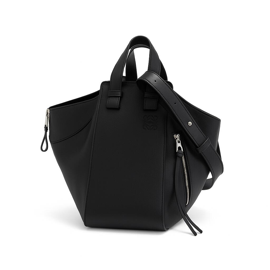 LOEWE / ロエベ | HAMMOCK MEDIUM 子ウシ / ハンモック 並み並み クロスボディバッグ | 黒いこと | レディース