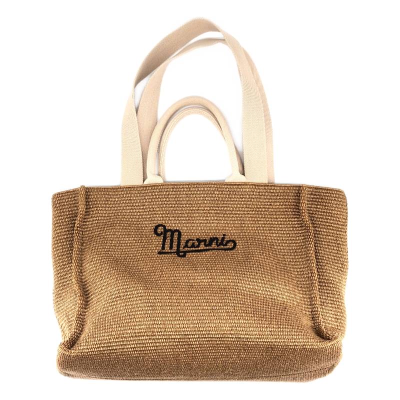 【美品】 MARNI / マルニ | 2way ラフィア トートバッグ | ブラウン | レディース