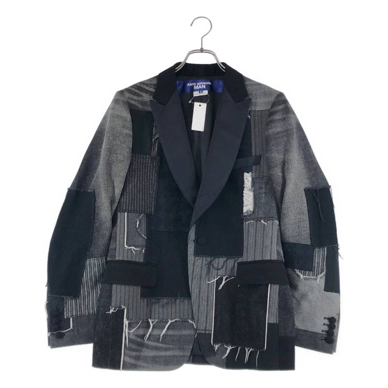 【美品】  JUNYAWATANABE COMMEdesGARCONS MAN / ジュンヤワタナベマン | 2025SS | パッチワーク ジーンズ テーラードジャケット | S | 黒いこと | メンズ