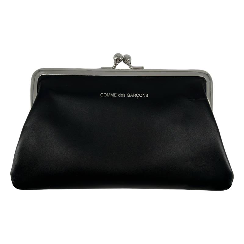 【美品】  COMME des GARCONS / コムデ給仕 | KISS CLASP MEDIUM 蝦蟇口 ウォレット | M | 黒いこと | レディース