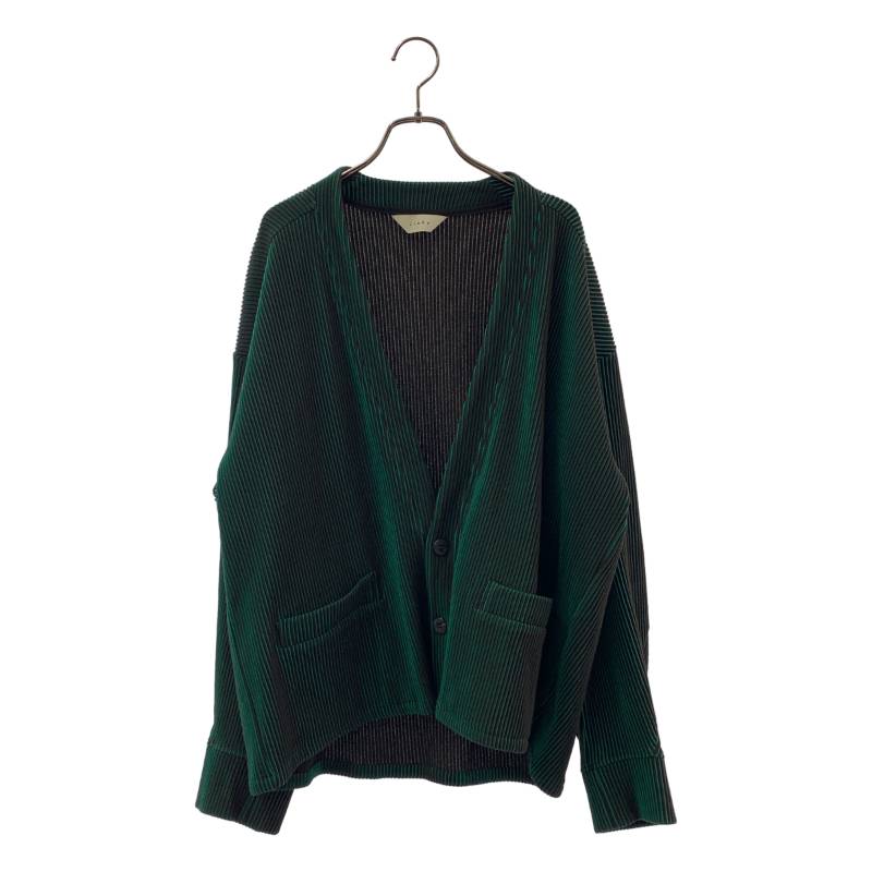 JieDa / ジエダ | RIPPLE CARDIGAN リップル ジレー | 1 | 緑であること/赤銅色 | メンズ