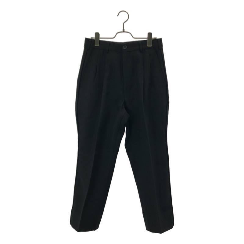 COMME des GARCONS HOMME PLUS / コムデギャルソンオムプリュス | 1998AW | 羊毛 縞模様 テーパードスラックス ズボン下 | S | 黒いこと | メンズ