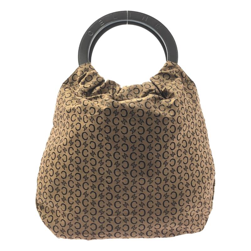 【美品】 CELINE / セリーヌ | マカダム柄 サークルハンドル キャンバス ハンドバッグ | ブラウン | レディース