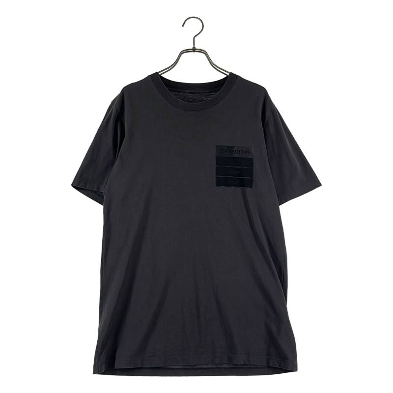 Maison Margiela / メゾンマルジェラ | 2020AW | STEREO TYPE / ステレオ手合い ロゴタイプ ティーシャツ カットソー | 46 | 濃灰色黒いこと | メンズ