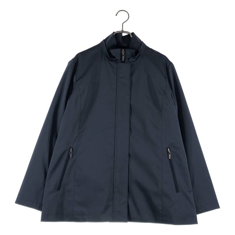 【美品】 AQUASCUTUM / アクアスキュータム | 2024SS | タフタ 2WAY フーデットパーカー | 10 | ネイビー | レディース｜KLD 店