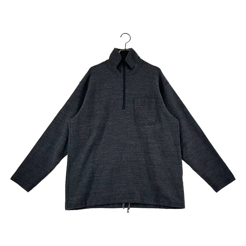 Engineered Garments / エンジニアドガーメンツ | Zip Mock Neck ハーフジップ カットソー | M | 薄墨色 | メンズ