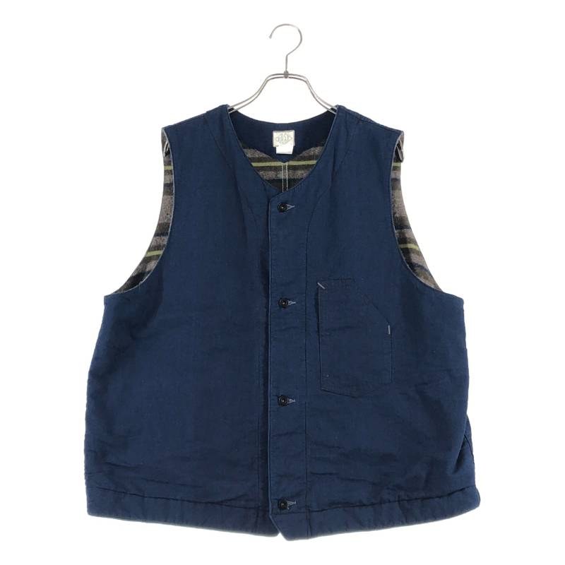 POST O\u0027ALLS / ポストオーバーオールズ | 1POCKET VEST 衣嚢 より良い | L | インディゴ | メンズ
