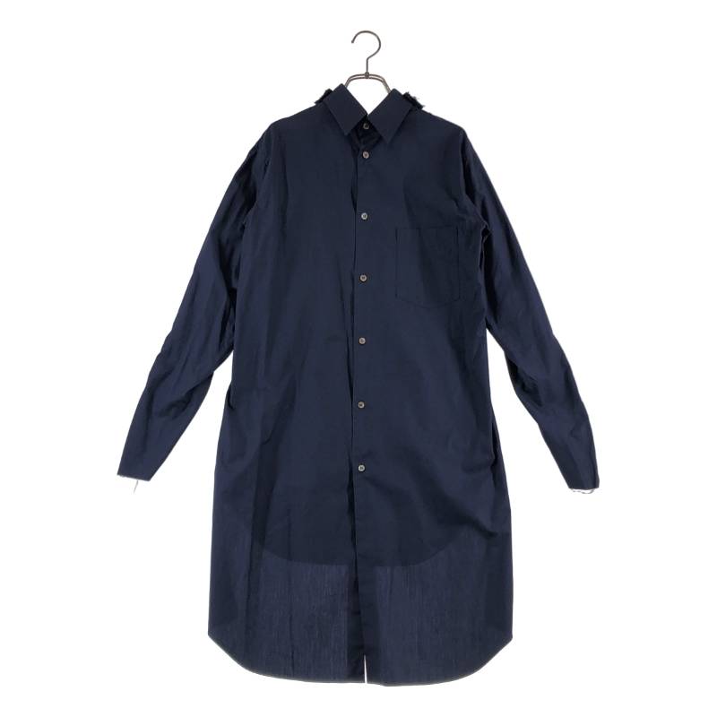 COMME des GARCONS / コムデ給仕 | 2019SS | 綿織物 カットオフ ロングティーシャツ | XS | 米国海軍 | レディース