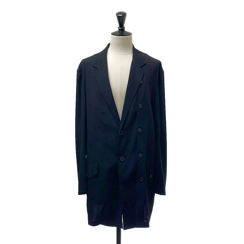 YOHJI YAMAMOTO POUR HOMME / ヨウジヤマモトプールオム | 2022SS | トリアセテート 縛 テーラードジャケット | 2 | 黒いこと | メンズ